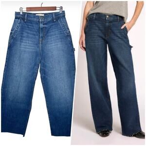 Current/Elliott | Women | The Painter Zenith Wide Leg Raw Carpenter Jeans | 28
